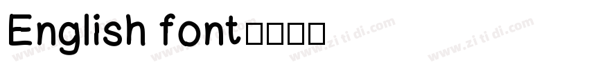 English font字体转换